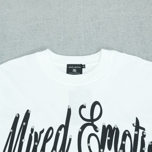 Mixed Emotion White Crewneck Tee - Picture 5 of 10
